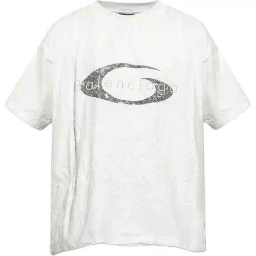 Balenciaga Vintage Loop Crewneck Boxy Fit T Shirt