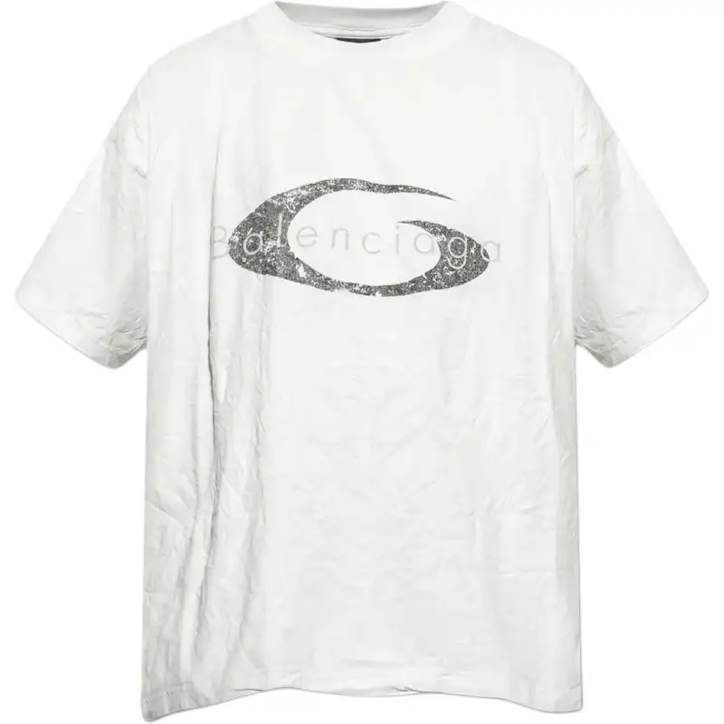 Balenciaga Vintage Loop Crewneck Boxy Fit T Shirt