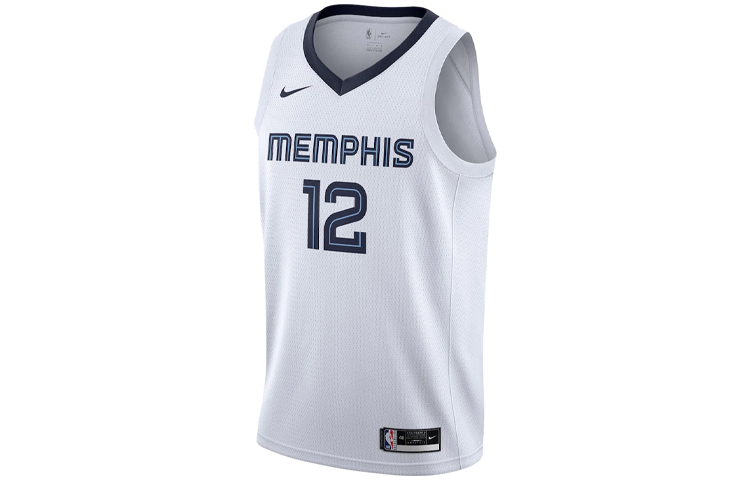 Nike NBA retro sports breathable SW fan version 21-22 season Grizzlies Morant No. 12 basketball vest men's white