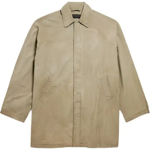 Balenciaga Coat Loose Fit Men's Dark Beige