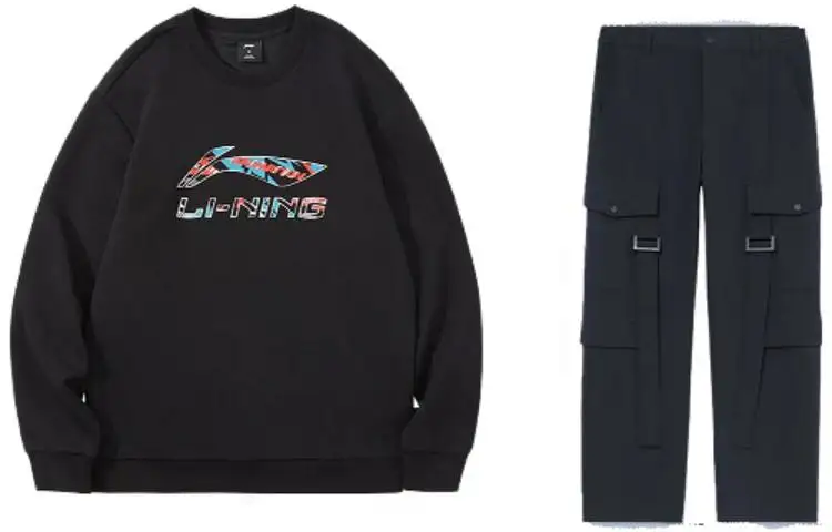 Li Ning Casual Sportswear Men's Crew Neck Moderate