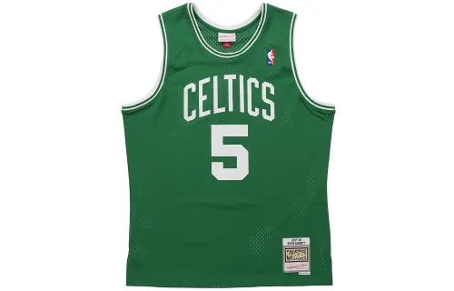 Mitchell & Ness x NBA SW Fan Edition 2007-08 Season Celtics Away Kevin Garnett No. 5 Retro Round Neck Sports Jersey Basketball Vest Unisex Green