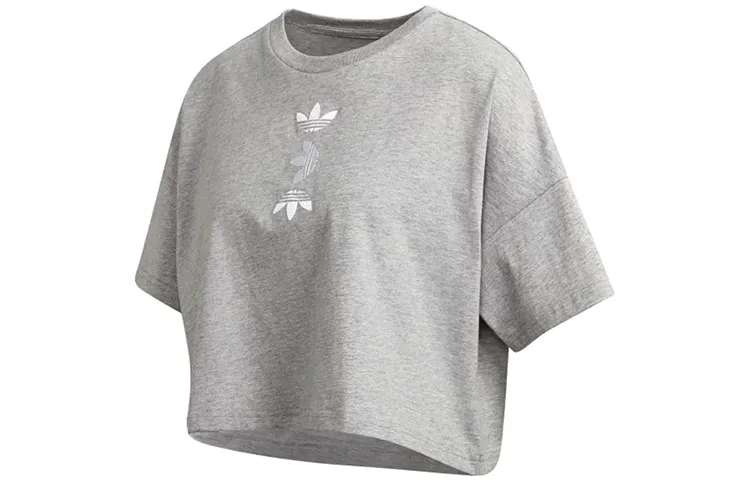Adidas Originals T Shirt Women's Medium Heather Gray