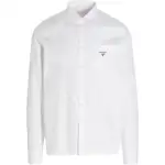PRADA Shirts Men's White Pointed Collar Moderate Other