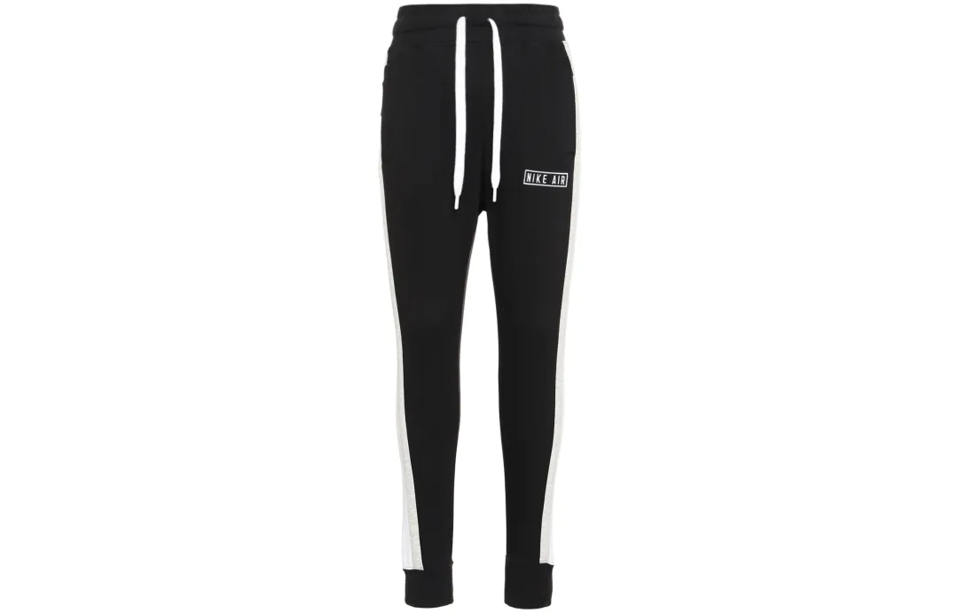 Nike Fleece Lined Retro Sports Loose Fit Knitted Sweatpants Men's Black