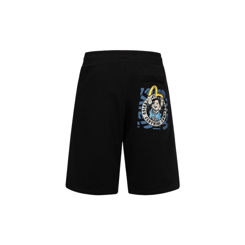 EVISU SS24 Men's Buddha Head And Logo Print Shorts