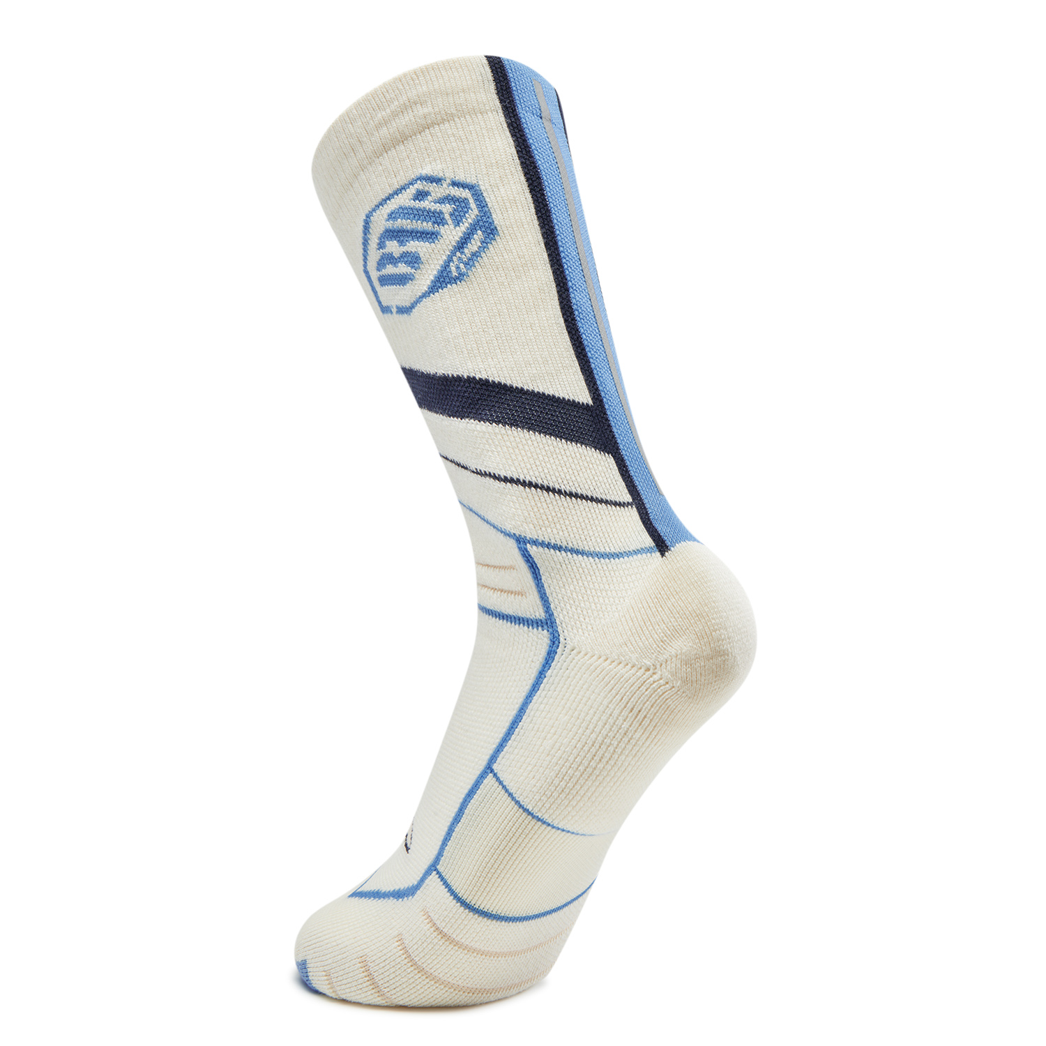 Li Ning Basketball Socks Unisex 1 Pack Ecru/Sky Blue