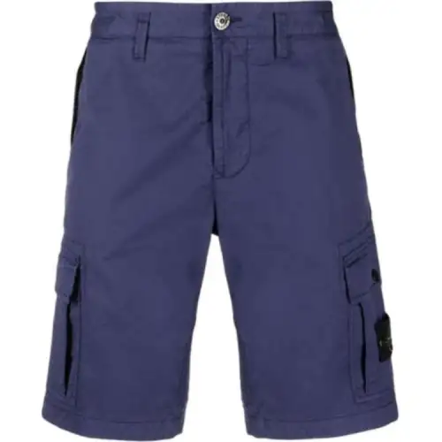 STONE ISLAND Cargo Shorts Men's Purple