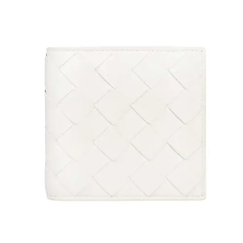 Bottega Veneta Intrecciato Lambskin Wallet Women's White