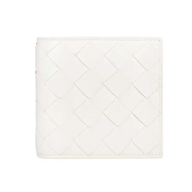 Bottega Veneta Intrecciato Lambskin Wallet Women's White