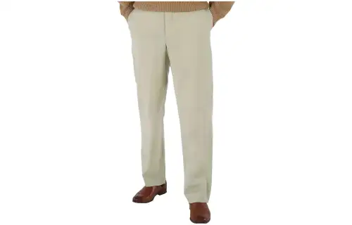 Burberry Casual Pants Men's Matcha Moderate Straight Fit Pants