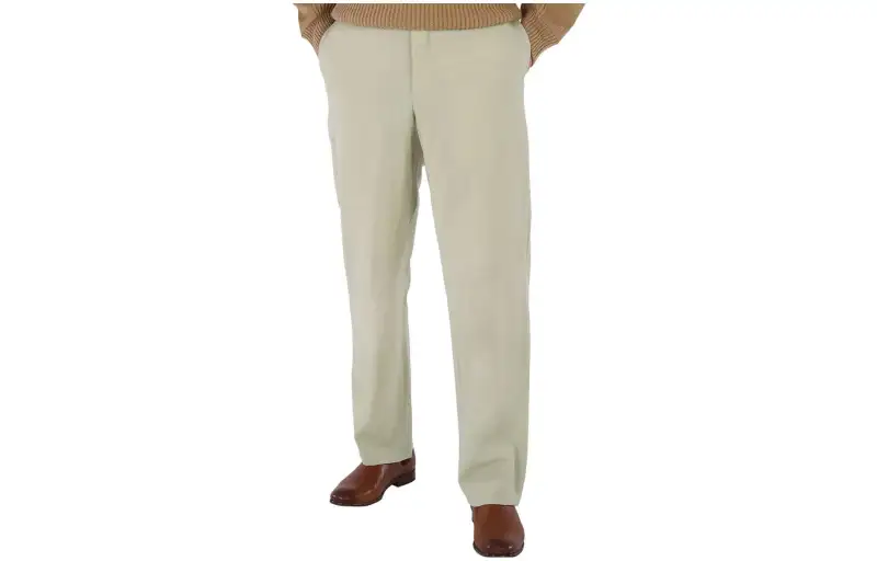 Burberry Casual Pants Men's Matcha Moderate Straight Fit Pants