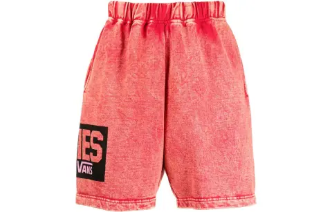 Aries X Vans Vault Fleece Shorts 'Red'