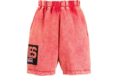 Aries X Vans Vault Fleece Shorts 'Red'