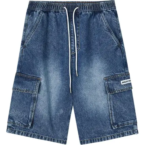 Skechers Denim Shorts Men's Deep Sea Blue
