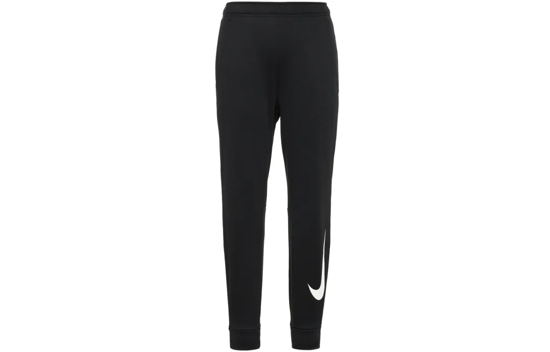 Nike Therma Tapered Swoosh Fleece Lined Training Long Knitted Sweatpants Men's Black