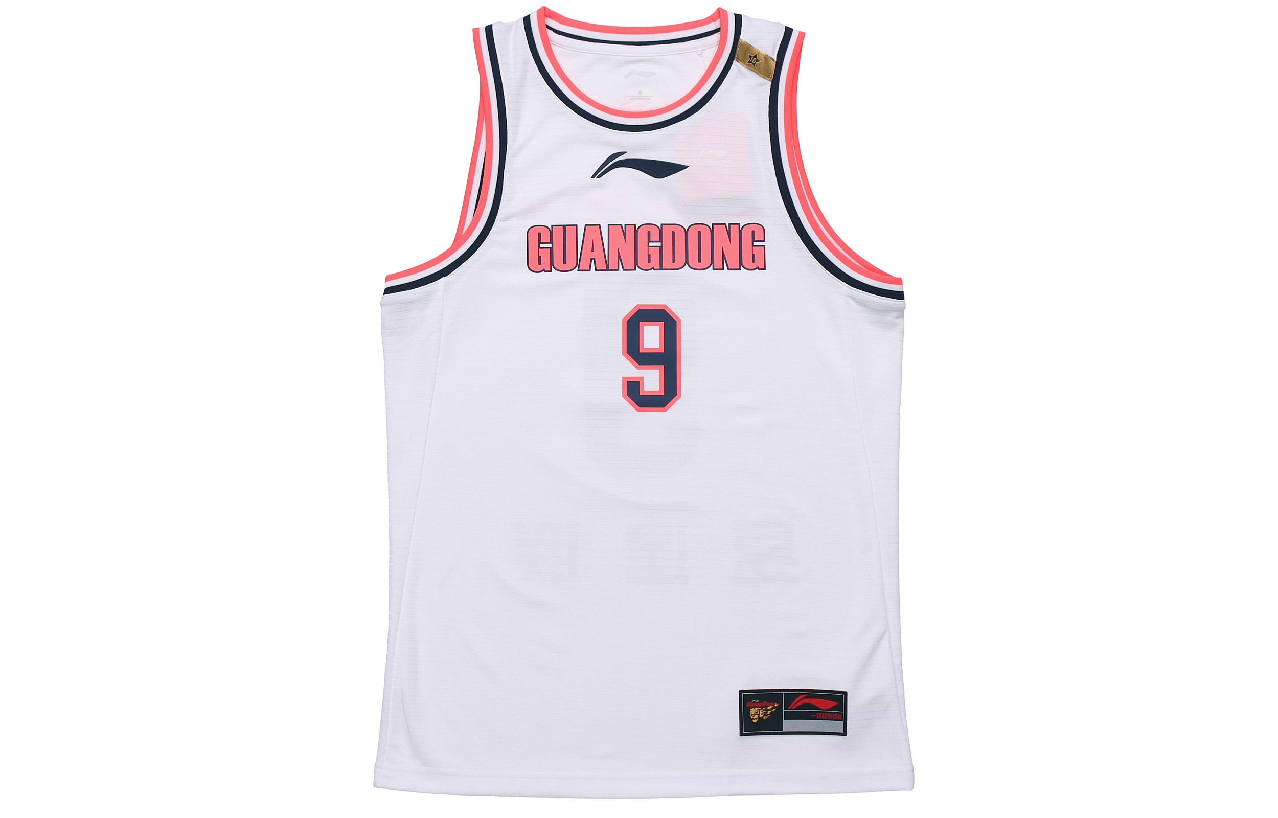 LiNing Li Ning CBA Series League Edition SW Fan Edition 2020-2021 Season Guangdong Team Yi Jianlian No. 9 Home Breathable Basketball Vest Men's Style