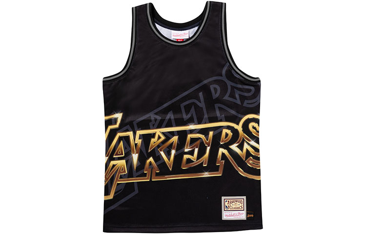 Mitchell Ness x Big Face Basketball Jersey Unisex Black
