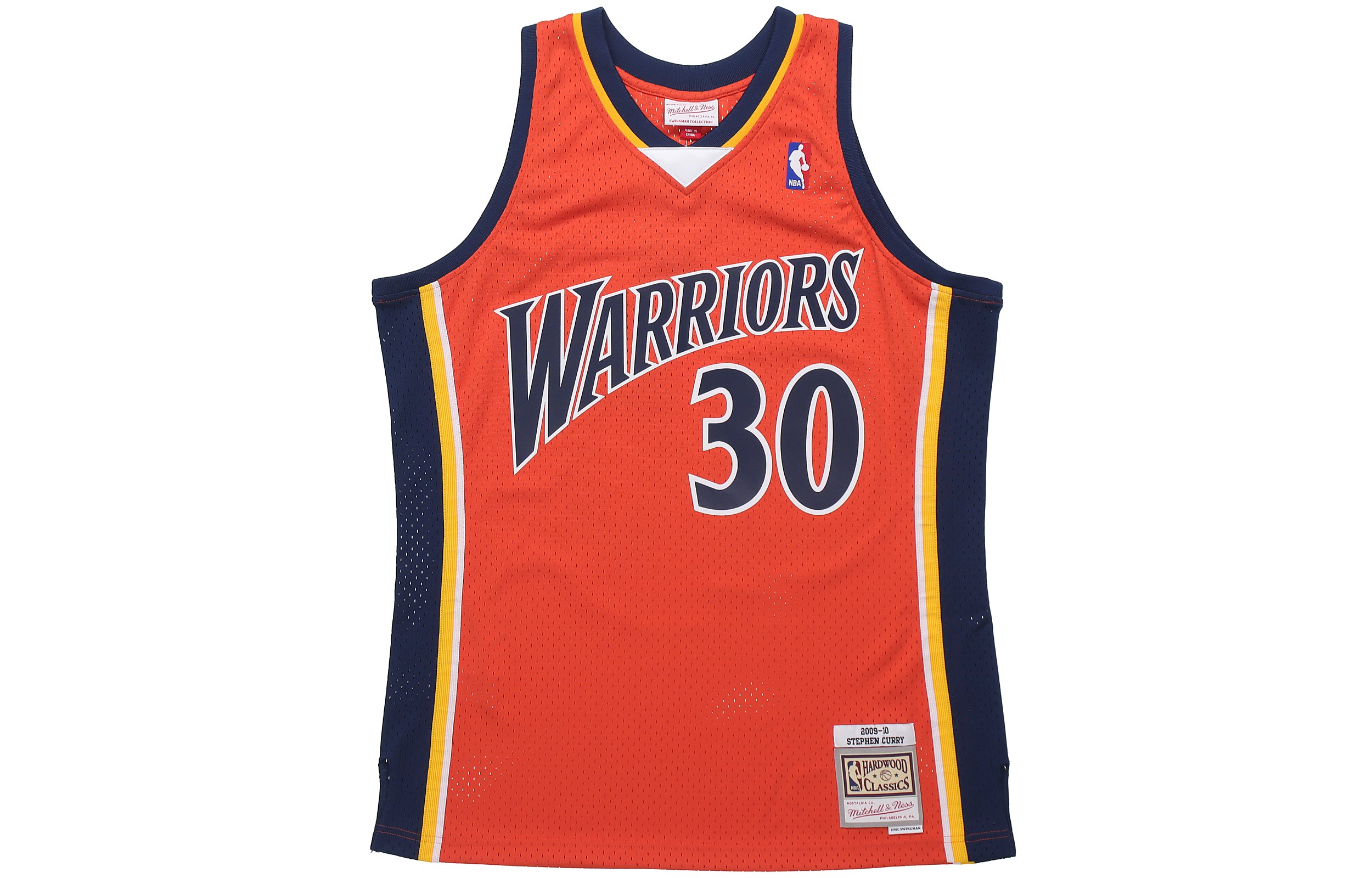 Mitchell & Ness x NBA Swingman Golden State Warriors Curry 09-10 season retro sports loose straight basketball vest, same style for men and women