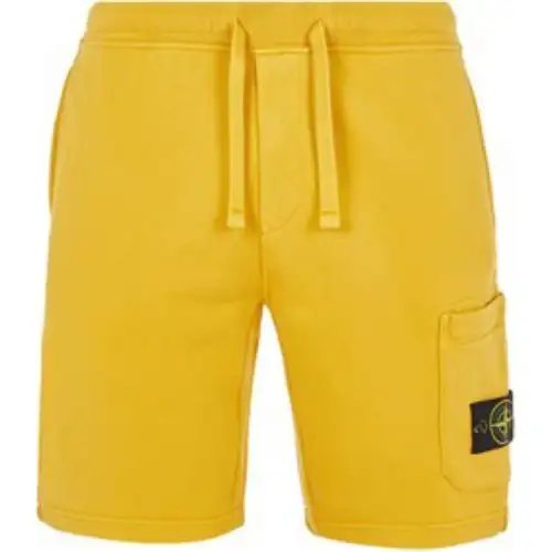 Stone Island badge-detail drawstring-fastening shorts