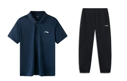 Li Ning Casual Sportswear Men's Polo Collar Moderate