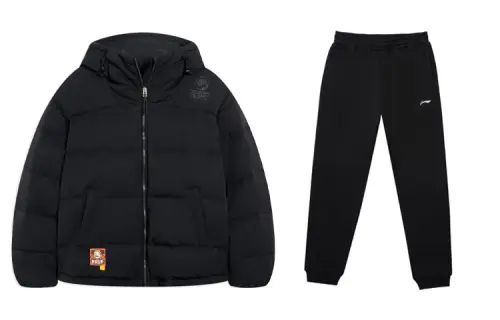 Li Ning Casual Sportswear Men's Black Hooded Moderate