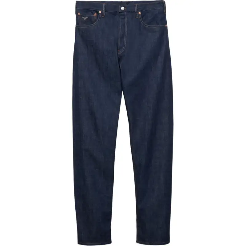 PRADA Jeans Men's Navy Moderate Straight Fit Pants