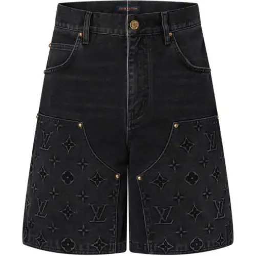 LOUIS VUITTON Monogram Workwear Denim Shorts