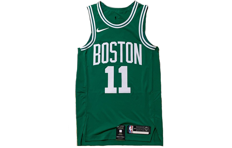 Nike Kyrie Irving Icon Edition Jersey Boston Celtics NBA Team AU Player Edition Irving No. 11 Away Contrast Basketball Vest Men's Green