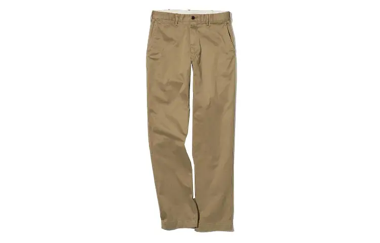 UNIQLO Casual Pants Unisex Camel Moderate Straight Fit Pants