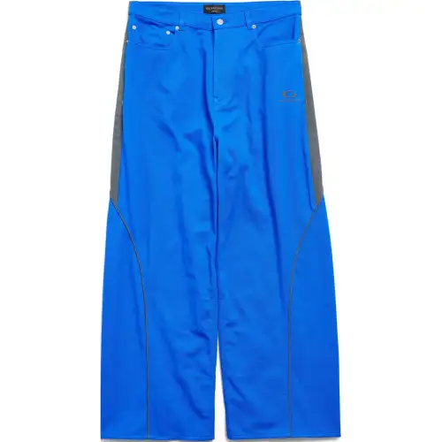 Balenciaga Casual Pants Loose Fit Men's Blue