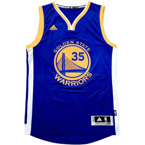 Adidas [NBA Select] NBA Kevin Durant 35 Durant Warriors No. 35 Away SW Jersey Basketball Vest Men's Blue
