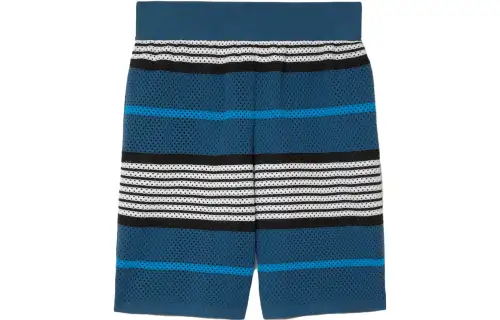 Burberry SS23 Men's Stripe Print Nylon Shorts Navy