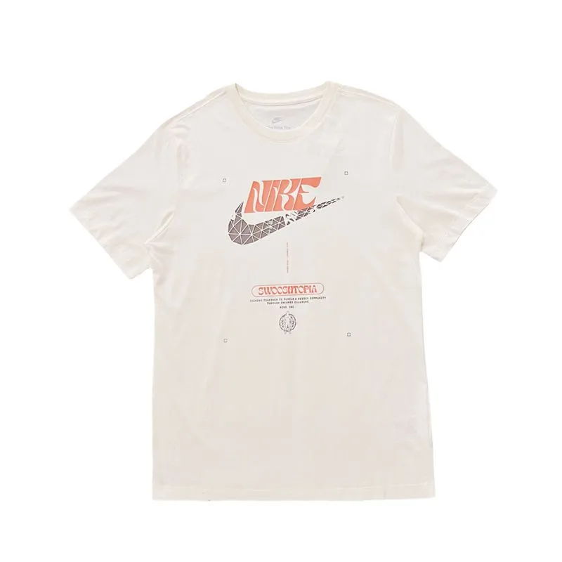 Nike T-Shirts Men's Beige Crew Neck Moderate