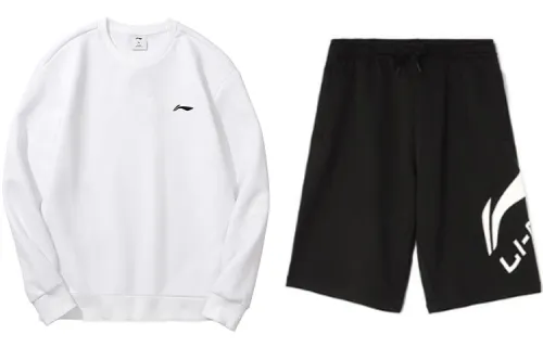 Li Ning Sports Life Collection Casual Sportswear Men's Crew Neck Moderate