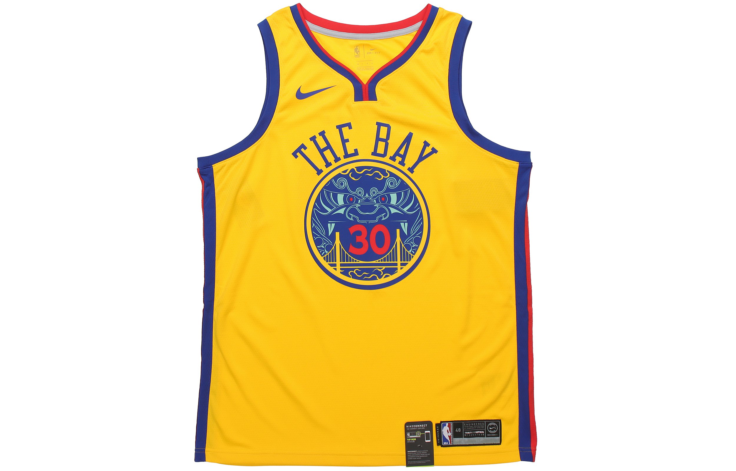 Nike NBA Retro Basketball Jersey Golden State Warriors City Limited Curry No. 30 Basketball Vest Men's Yellow