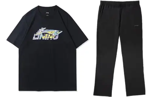 Li Ning Casual Sportswear Unisex Crew Neck Moderate