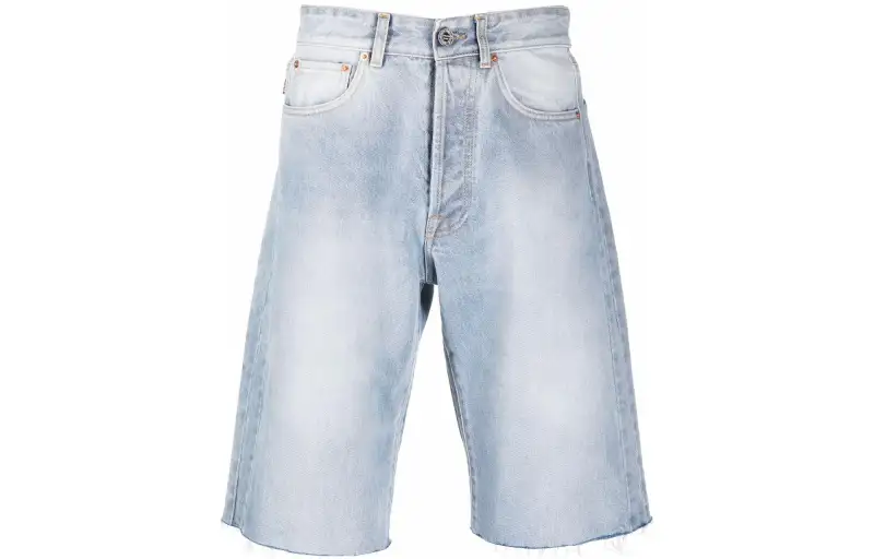 Vetements Casual Shorts Unisex Light Blue Moderate