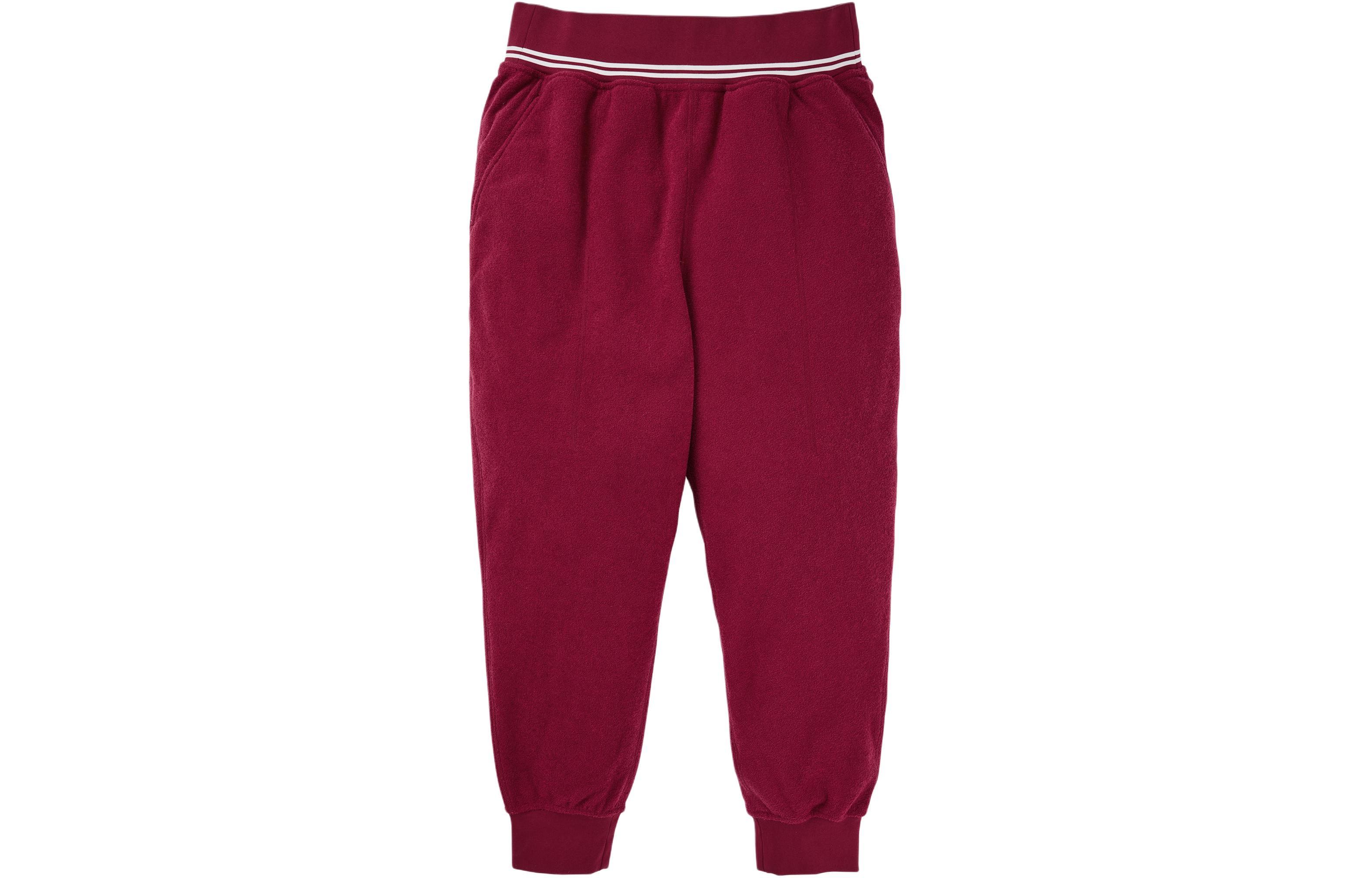 BURTON MINE77 Fleece Pants Unisex Red Thickened And Fleece Lined Cuffed Pants