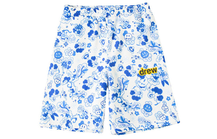 Drew house Smiley Collection Sports Shorts Unisex Danube Blue Moderate
