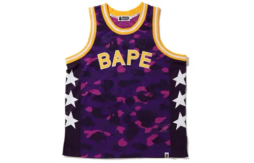 A BATHING APE Bape Color Camo BAPE Baskeball Tank Top No. 88 printed camouflage sleeveless basketball vest on the back Men's style