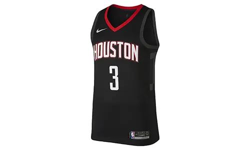 Nike NBA SW Fan Edition Houston Rockets Paul No. 3 Alphanumeric Print Basketball Vest Men's Black