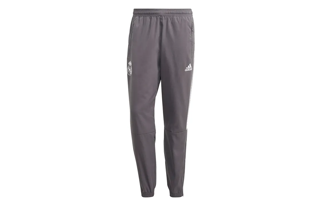 Adidas Real Madrid Football Sports Pants Men's Light Gray Moderate