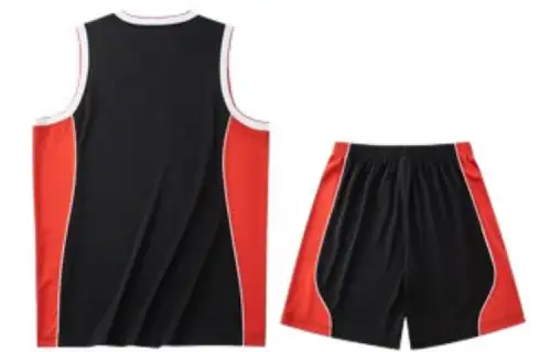 ANTA Casual Sportswear Men's Basic Black/Fruit Red Orange Crew Neck Moderate