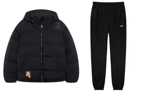 Li Ning Casual Sportswear Men's Black Hooded Moderate