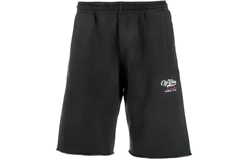 OFF WHITE Wave Off Cotton Track Shorts