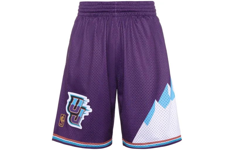 Mitchell & Ness NBA Jazz Away 96-97 Season SW Fan Edition Loose and Comfortable Retro Basketball Pants Men's Purple