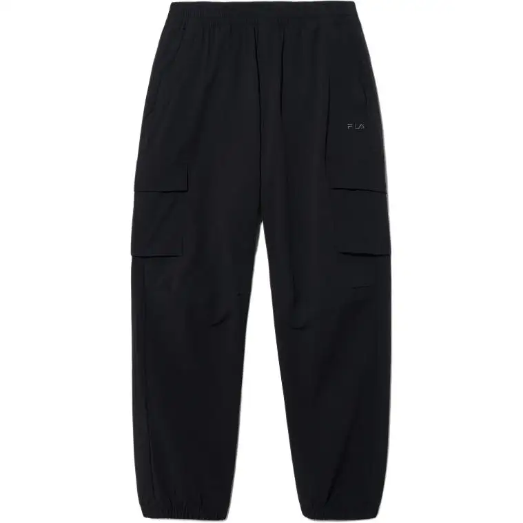 FILA Casual Pants Unisex Black Moderate Cargo Pants
