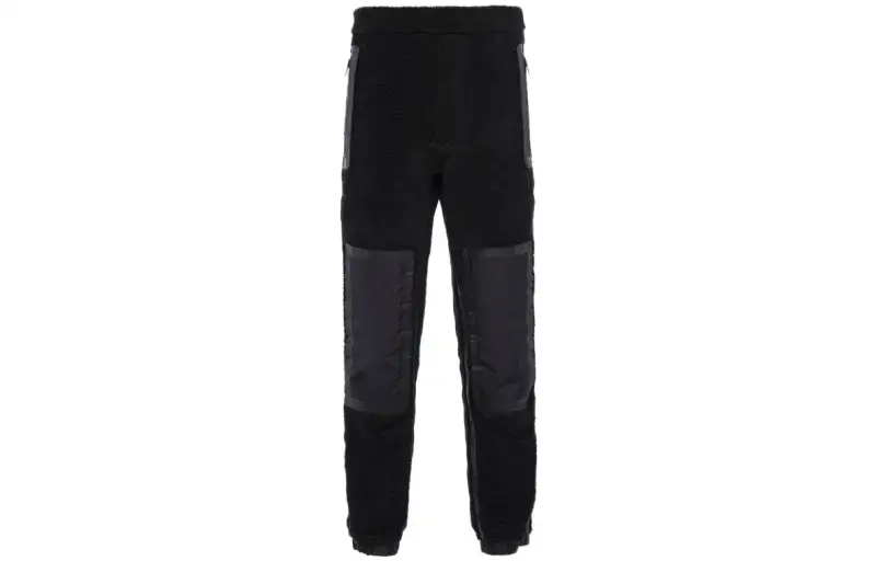 PRADA Ski Pants Men's Black Straight Fit