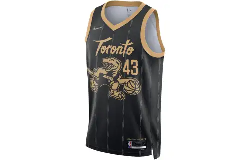 Nike DRI-FIT NBA Toronto Raptors SW Fan Edition Siakam No. 43 Breathable Quick Dry Sports Dry Comfortable Soft Straight Sleeveless Basketball Vest Men's Black